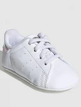 adidas Originals Stan Smith Infant Crib Shoes - White/Iridescent , White/Green, Size 5