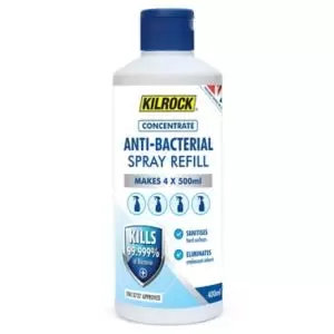 Kilrock Concentrated Anti-Bacterial Multi Surface Dilute Before Use Spray Refill, 400Ml Bottle