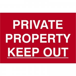 Scan Private Property Keep Out Sign 300mm 200mm Standard