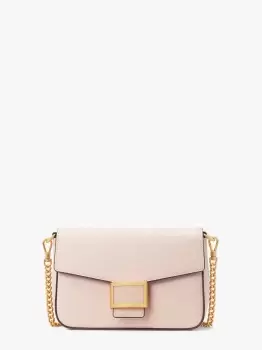 Kate Spade Katy Textured Leather Flap Chain Crossbody, Mochi Pink, One Size