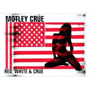 Motley Crue - Red & White Postcard