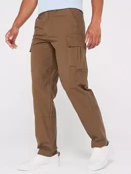 Barbour Essential Ripstop Cargo Trousers - Brown, Size 30, Inside Leg Regular, Men
