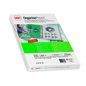 GBC OrganisePouch A4 150 Micron Pre Punched Laminating Pouch Filing