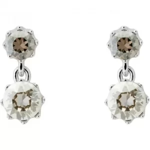 Ted Baker Ladies Silver Plated Connolee Crystal Crown Short Earring