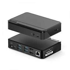 Alogic Universal Twin HD Docking Station with USB-C & USB-A Compatibility Dual Display 1080p@60Hz Black