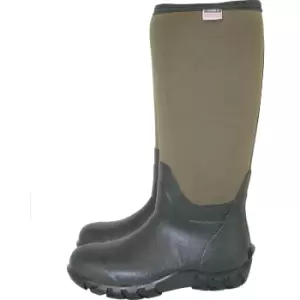 Town and Country Buckingham Rubber Wellington Boots Green Size 11