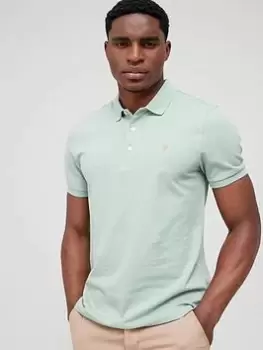 Farah Blanes Short Sleeve Polo Shirt, Green Size M Men