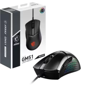 MSI CLUTCH GM51 Lightweight RGB 26,000 DPI Gaming Mouse