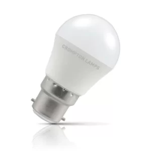Crompton Golfball LED Light Bulb Dimmable B22 5W (40W Eqv) Warm White Opal