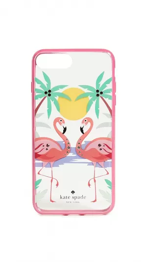 Kate Spade New York Jeweled flamingo iPhone case Clear