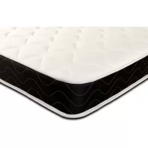 Starlightbeds - Starlight Beds Alphard Black Quilted Bonnell Sprung Memory Foam Mattress, 3ft Single