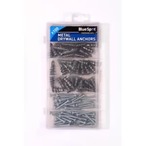 100 Piece Assorted Metal Drywall Anchor and Screw Set