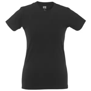Russell Ladies/Womens Slim Short Sleeve T-Shirt (M) (Black)