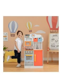 Teamson Kids Little Chef Florence Classic Play Kitchen - Coral Red / Twilight