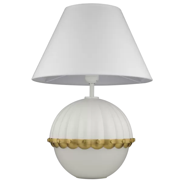 Pralines Table Lamp With Round Tapered Shade White, E27