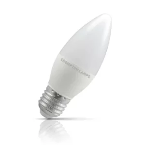 Crompton Candle LED Light Bulb Dimmable E27 5W (40W Eqv) Daylight Opal