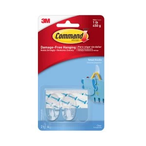 3M Command Small Clear Hooks