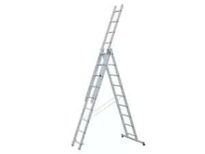 Zarges ZAR48983 Light Trade Combination Ladder 3-Part 3 x 10 Rungs