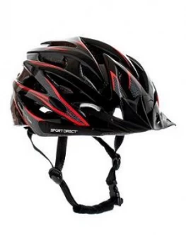 Sport Direct Sport Direct Team Comp Mens 24 Vent Bicycle Helmet 58-61cm, Black/Carbon, Men