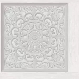 Holden Decor Ornate Panel Dove Wallpaper - wilko