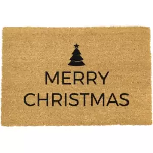 Artsy Doormats Traditional Merry Christmas Greeeting Doormat