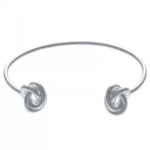 Forget Me Knot Open Ended Silver Bangle