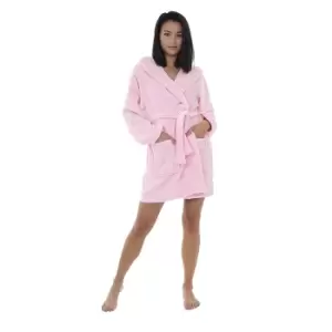 Brave Soul Ladies/Womens Bunny Rabbit Hooded Dressing Gown (L) (Pink)