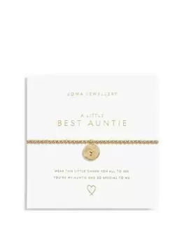 Joma Jewellery GOLD A LITTLE BEST AUNTIE BRACELET, Gold, Women