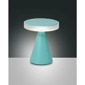 Fabas Luce Neutra Integrated LED Table Lamp Green Glass