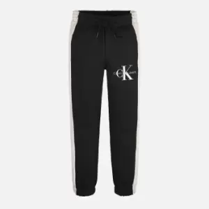 Calvin Klein Boys' Colour Block Monogram Sweatpants - CK Black - 14 Years