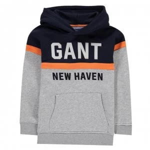 Gant 3 Colour Hooded Sweatshirt - Evening Blue433