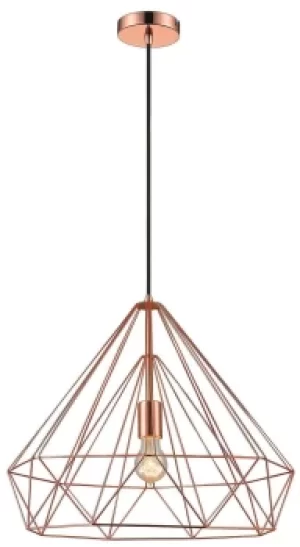 Spring Wire Large Ceiling Pendant Copper, E27