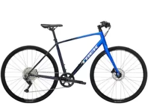 2023 Trek FX 3 Disc Hybrid Bike in Alpine Blue to Deep Dark Blue Fade