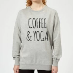 Coffee and Yoga Womens Sweatshirt - Grey - 5XL