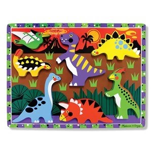 Melissa and Doug Wooden Chunky Puzzle Dinosaurs