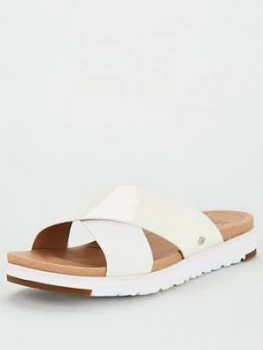 UGG Kari Flat Sandal - White, Size 5, Women