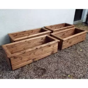 Charles Taylor Large Trough Planter Set of 4, none