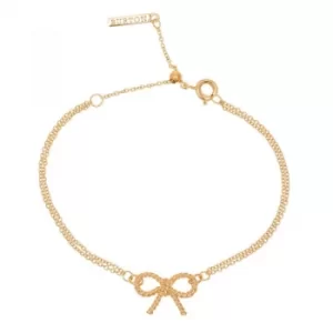 Ladies Olivia Burton Gold Plated Vintage Bow Chain Bracelet