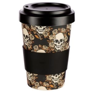 Skulls and Roses Design Bambootique Eco Friendly Travel Cup/Mug