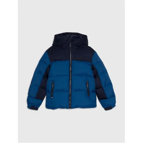 Tommy Hilfiger New York Hooded Puffer Jacket Junior - Blue One Size