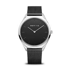 Bering Black 'Ultra Slim' Watch - 17039-102