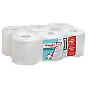 WYPALL Centerfeed Rolls L10 1 Ply Centrefeed White 6 Pieces of 630 Sheets