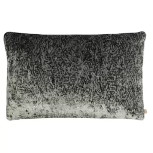 Lynx Velvet Jacquard Rectangular Cushion Ebony, Ebony / 40 x 60cm / Polyester Filled