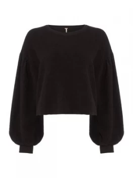 Free People Sleeves Like These Cropped Pull Over Black
