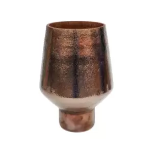 Ivyline Opulent Tall Curved Metallic Bronze Vase H26cm W20cm