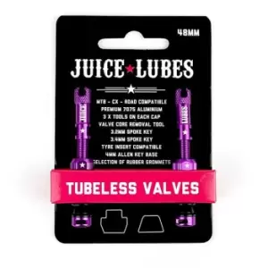 Juice Lubes Tubeless Valves, 48mm, Purple - Purple
