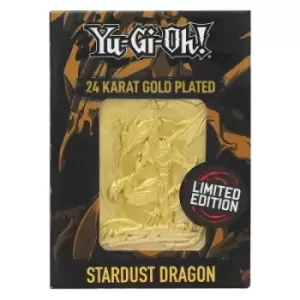 Yu-Gi-Oh! 24K Gold Plated Stardust Dragon Card for Merchandise