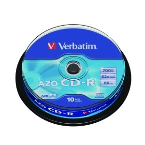 Verbatim CD R Extra Protection CD R 700MB 10pcs VER43437