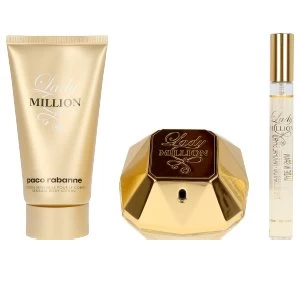 Paco Rabanne Lady Million Gift Set 50ml Eau de Parfum + 75ml Body Lotion + 10ml Eau de Parfum