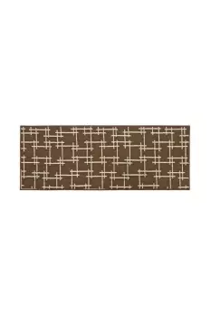 JVL Stellar Brown Indoor Machine Washable Doormat 50 x 80cm - wilko